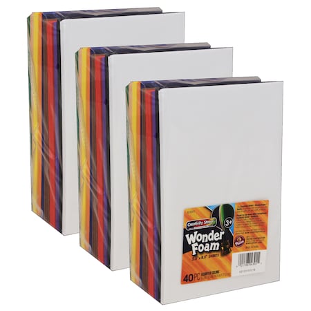 Creativity Street WonderFoam Sheets, Assorted Colors, 5.5 x 8.5, PK120 PAC4301